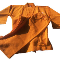 Gold karate uniform 10 oz denim woven and stitched in Australia shade of gold is taoist gold