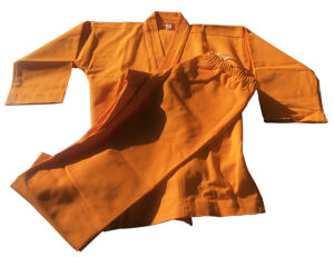 Gold karate uniform 10 oz denim woven and stitched in Australia shade of gold is taoist gold