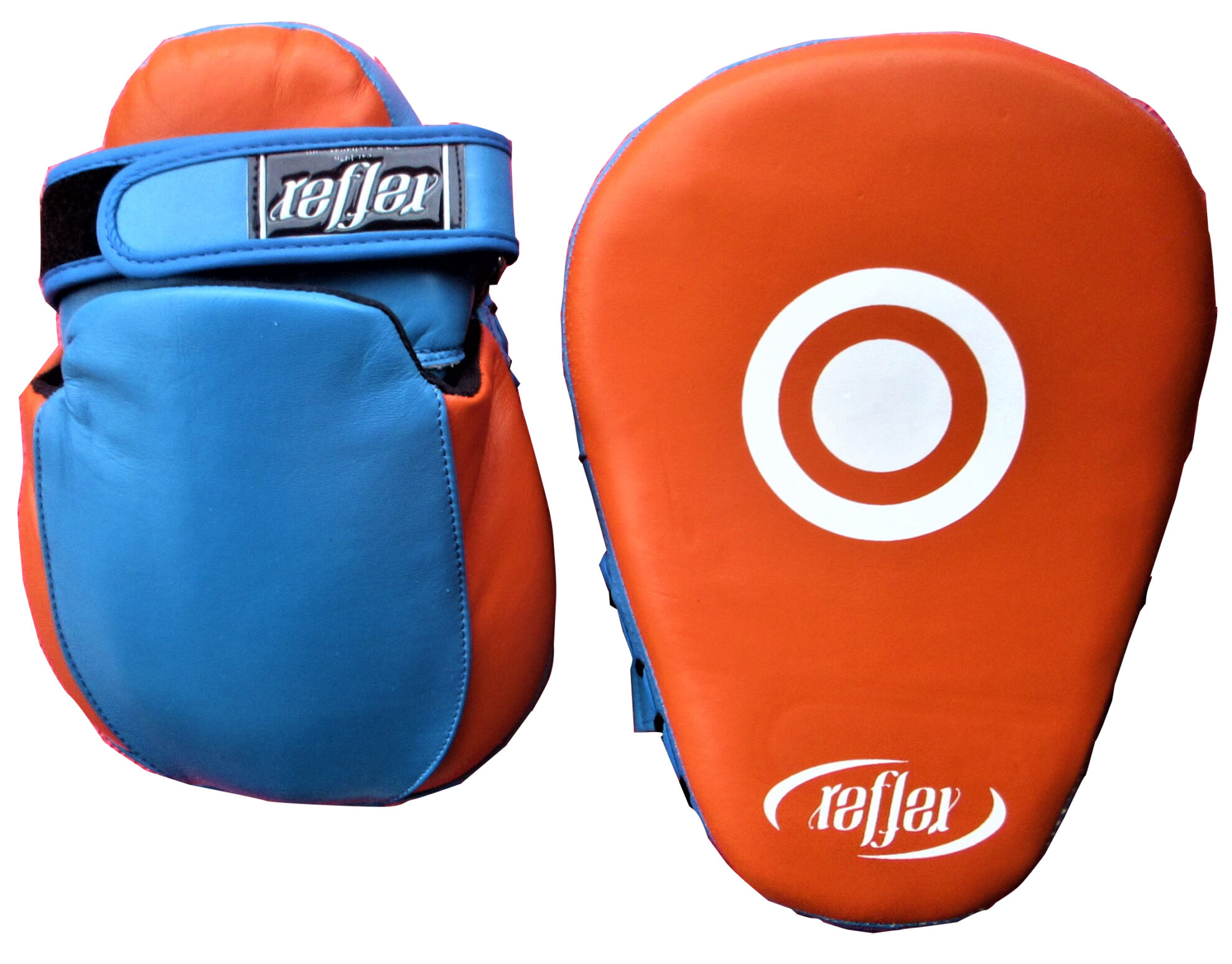 leather focus mitt with power dome for extra comfort and ergonomic shaping velcro closure unique feature padded back for face protection