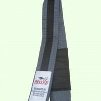 Junior BJJ belt Grey with black stripe and black sock
