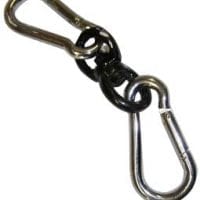 Swivel carabiner to hold punching bag load bearing and important torque release swivel is very important