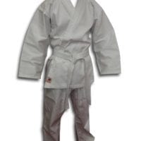 Karate Suit White Cross over 8oz drill fabric LARGE Size.