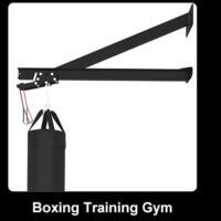 Punching bag wall mounted roll out bracket for confirmed spaces and gyms