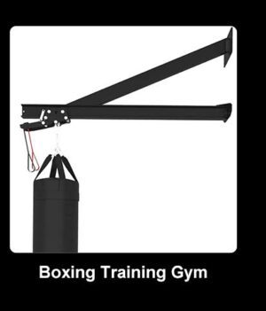 Punching bag wall mounted roll out bracket for confirmed spaces and gyms