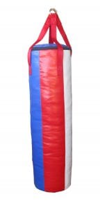 Red white and blue punching bag four foot