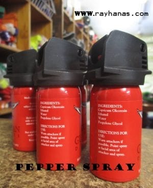 Pepper self defence spray in case of attack by angry dogs